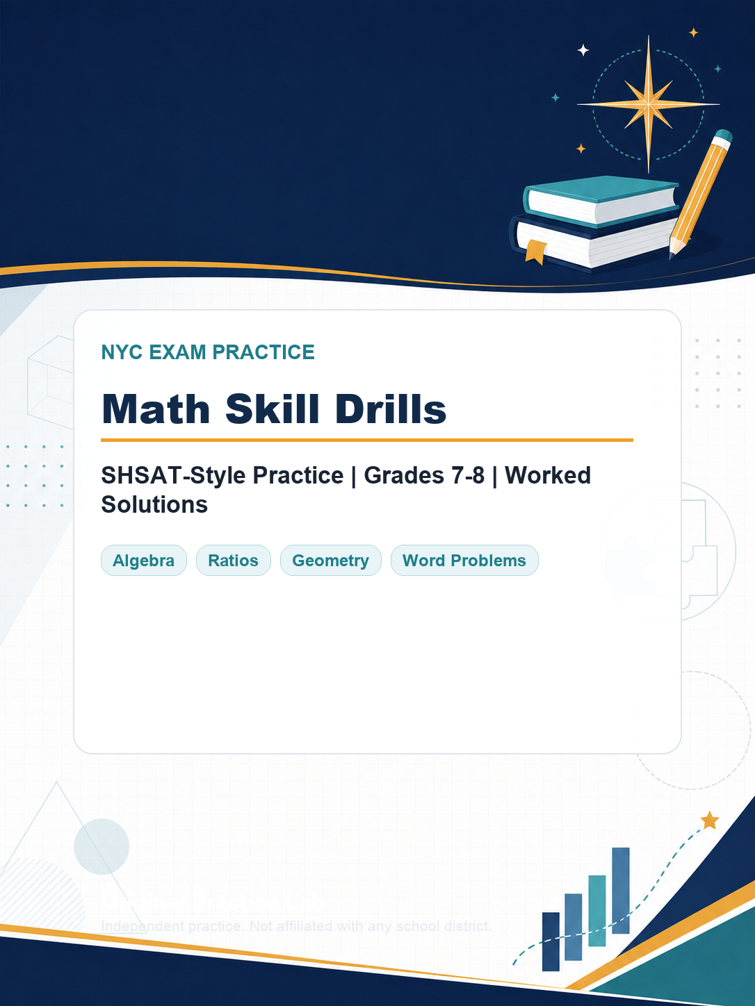 Cover for SHSAT-Style Math Practice
